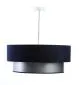 Lampa wisząca DOUBLE MIX 60 granatowa/srebrna dwukolorowa w stylu glamour | MIRAT.