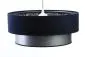 Lampa wisząca DOUBLE MIX 60 granatowa/srebrna dwukolorowa w stylu glamour | MIRAT.