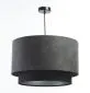 Lampa wisząca DOUBLE ZAMSZ 50 szara/czarna w kształcie walca | MIRAT.