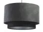 Lampa wisząca DOUBLE ZAMSZ 50 szara/czarna w kształcie walca | MIRAT.