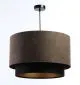 Lampa wisząca DOUBLE ZAMSZ 40 brązowa/czarna nowoczesna | MIRAT.