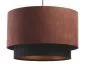 Lampa wisząca DOUBLE ZAMSZ 50 bordowa/czarna w kształcie walca | MIRAT.