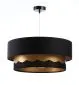 Lampa wisząca DOUBLE ELEGANT 50 czarna/złota polskiej produkcji | MIRAT.