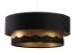 Lampa wisząca DOUBLE ELEGANT 60 czarna/złota na 1 żarówkę | MIRAT.