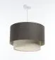 Lampa wisząca ERUTAN DOUBLE RATTAN 50 szara/kremowa w kształcie walca I sklep meblowy MIRAT.