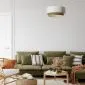 Lampa wisząca DUO LAMI LINE 40x16 biała/jutowa sufitowa I sklep meblowy MIRAT.
