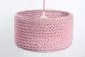 Lampa wisząca COTTON 40 różowa ze sznurka bawełnianego | MIRAT.