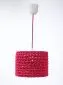 Lampa wisząca COTTON 25 czerwona pleciona ręcznie | MIRAT. w stylu  kolekcja