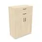 Komoda biurowa EASY SPACE CABINET HDE 2D2S 80cm akacjowa zamykana I sklep meblowy MIRAT.