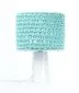 Lampa stołowa COTTON WOOD turkusowa ręcznie robiona | MIRAT.