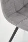 Krzesło K402 szare do salonu na czarnych metalowych nogach | MIRAT.