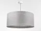 Lampa wisząca DUO LEN LIGHT 003-60 szara/srebrna lniana I sklep meblowy MIRAT.