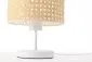 Lampa stołowa BOHO MIDI WHITE rattan naturalny na metalowej nodze | MIRAT. w stylu kolekcja