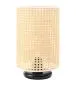 Lampa stołowa BOHO LOW BLACK rattan naturalny ażurowa | MIRAT. w stylu kolekcja