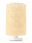 Lampa stołowa BOHO LOW WHITE rattan naturalny z włącznikiem nożnym | MIRAT. w stylu kolekcja
