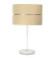Lampa stołowa SIMPLY GLAMOUR kremowa na metalowej nodze | MIRAT.