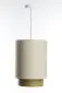 Lampa wisząca DUO LAMI LINE 25 kremowa/brązowa prążkowana I sklep meblowy MIRAT.
