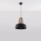 Lampa wisząca CASCO czarna/naturalne drewno | sklep MIRAT  kolekcja casco