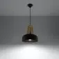 Lampa wisząca CASCO czarna/naturalne drewno | sklep MIRAT  kolekcja casco