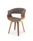 Krzesło K545 szare/orzech tapicerowane I sklep meblowy MIRAT. styl SKANDYNAWSKI
