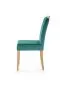 Krzesło tapicerowane CLARION zielone/dąb miodowy lite drewno bukowe I sklep meblowy MIRAT.