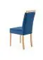 Krzesło tapicerowane CLARION granatowe/dąb miodowy do jadalni I sklep meblowy MIRAT.