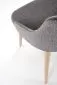 Krzesło tapicerowane MALAGA szare obracane na bukowych nogach I sklep meblowy MIRAT. styl SKANDYNAWSKI