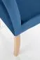 Krzesło tapicerowane CLARION granatowe/dąb miodowy do jadalni I sklep meblowy MIRAT.
