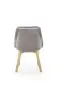 Szare krzesło tapicerowane nogi drewniane dąb miodowy TOLEDO 2