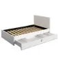 Łóżko młodzieżowe VIVO 2 120x200 szare z panelem i szufladą I MIRAT.