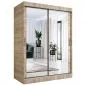 Szafa przesuwna MODUO COMFORT 150 dąb sonoma z dwoma lustrami do sypialni | MIRAT. w stylu  kolekcja MODUO COMFORT