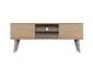 Szafka RTV TORONTO 120 dąb artisan na drewnianych nogach I sklep meblowy MIRAT. styl SKANDYNAWSKI
