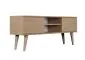 Szafka RTV TORONTO 120 dąb artisan na drewnianych nogach I sklep meblowy MIRAT. styl SKANDYNAWSKI