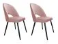 Zestaw krzeseł ISKAR VELVET 2 szt różowe nowoczesne do salonu | MIRAT. w stylu GLAMOUR kolekcja