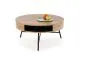 Stolik kawowy CAMILA 80x80 dąb/czarna do salonu w stylu industrialnym | MIRAT. styl LOFT