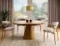 Stół okrągły rozkładany ANGEL II 120-160 cm w dębowym kolorze | MIRAT styl SKANDYNAWSKI