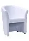 Biały fotel tapicerowany do salonu TM-1