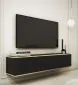 Szafka RTV KARL 135cm wisząca/stojąca czarny mat elegancka I sklep meblowy MIRAT. styl GLAMOUR