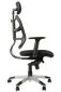 Nowoczesny czarny fotel biurowy z mechanizmem synchronicznym HN-5018