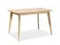 drewniany stół rozkładany z blatem w naturalnej okleinie dębowej w stylu skandynawskim Brando 