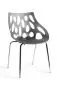 Szare krzesło plastikowe z otworami AREA