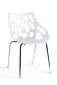 Białe plastikowe krzesło z otworami AREA