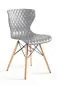 Szare krzesło z tworzywa w stylu skandynawskim OPEN