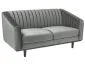 Sofa ASPREY VELVET 2 szara z przeszyciami | MIRAT. w stylu GLAMOUR, VINTAGE kolekcja ASPREY