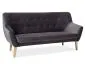 Szara tapicerowana sofa glamour do salonu NORDIC 3 VELVET