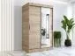 Szafa przesuwna MODUO COMFORT 2 120 dąb sonoma z listwami i z lustrem | MIRAT. w stylu  kolekcja MODUO COMFORT