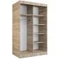 Korpus szafy MODUO COMFORT 120 dąb sonoma z półkami i drążkami | MIRAT.  kolekcja MODUO COMFORT