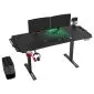Biurko gamingowe LEVEL V2 LED zielone ULTRADESK | MIRAT.
