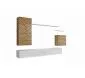 Meblościanka SWITCH LAMEL II dąb wotan/biała wisząca I sklep meblowy MIRAT. styl RYFLOWANY kolekcja SWITCH LAMEL