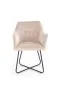 Krzesło K377 VELVET beżowe tapicerowane aksamitem | MIRAT.